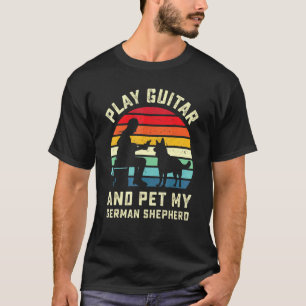 Camiseta Guita de perro de guitarra de pastor alemán Guay R