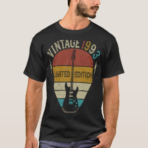 Camiseta Guitar 29 años Vintage 1993 29º cumpleaños