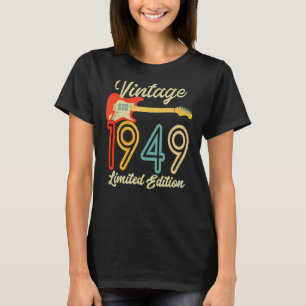 Camiseta Guitar 73 años Vintage 1949