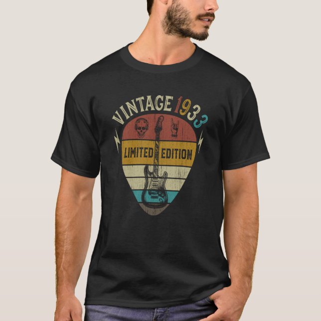 Camiseta Guitar 90th Birthday Best of 1933 (Anverso)