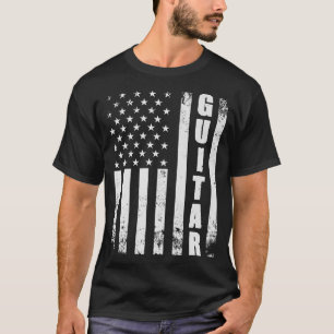 Camiseta Guitar American Flag Usa Country Music Guitar Play