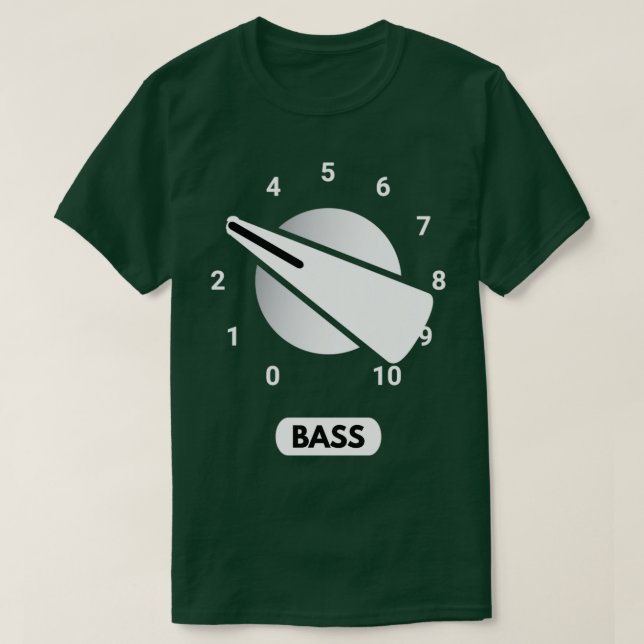 Camiseta Guitar Amplifier Bass Knob (Diseño del anverso)