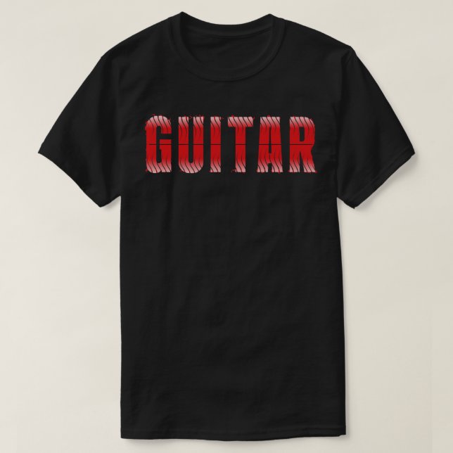Camiseta GUitar Burn Red (Diseño del anverso)