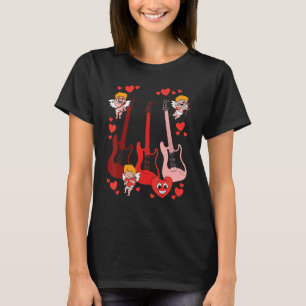 Camiseta Guitar Cherub Corazones Día de San Valentín cutáne