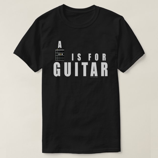 Camiseta Guitar Chord A Es Para Guitar (Diseño del anverso)