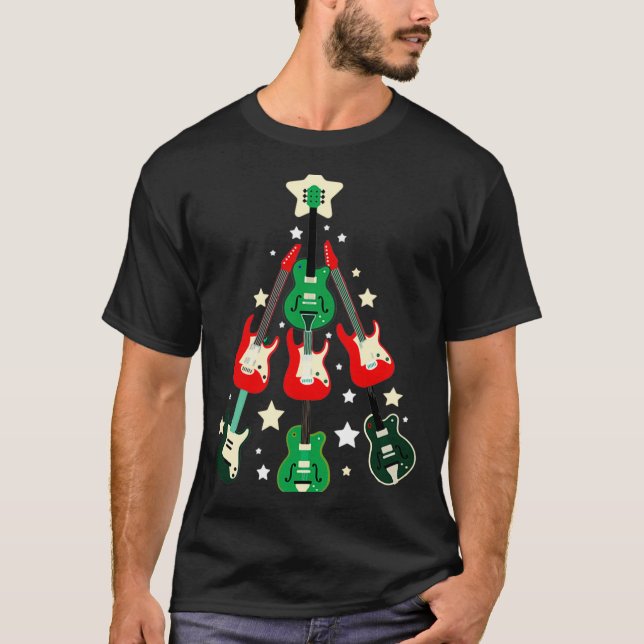 Camiseta Guitar Christmas T Shirt  (Anverso)