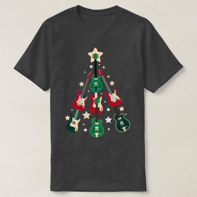 CAMISETA GUITAR CHRISTMAS TREE (Diseño del anverso)