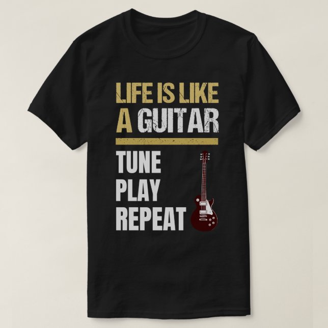 Camiseta Guitar Cita La Vida Cita Citas De Guitarra De Por  (Diseño del anverso)