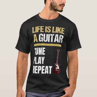 Camiseta Guitar Cita La Vida Cita Citas De Guitarra De Por