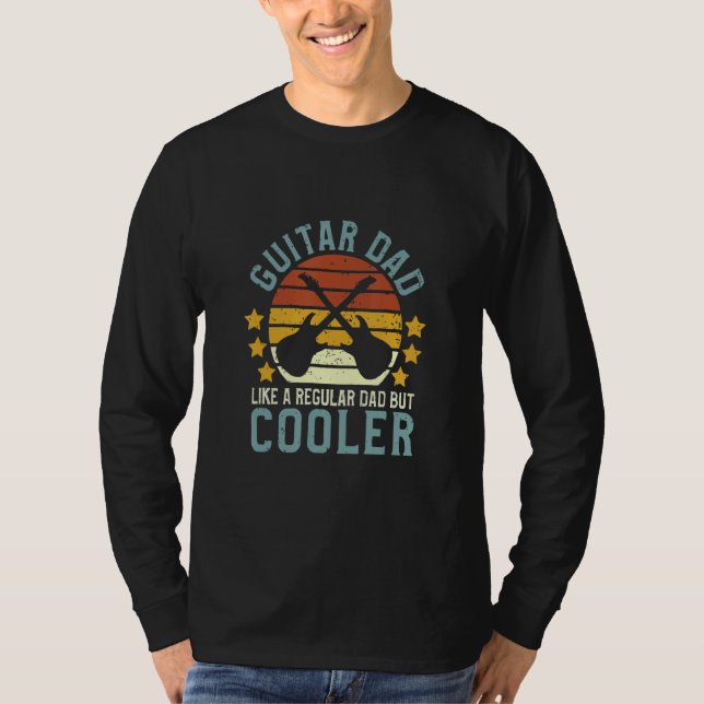 Camiseta Guitar Dad like a regular Dad but Cooler retro vin (Anverso)