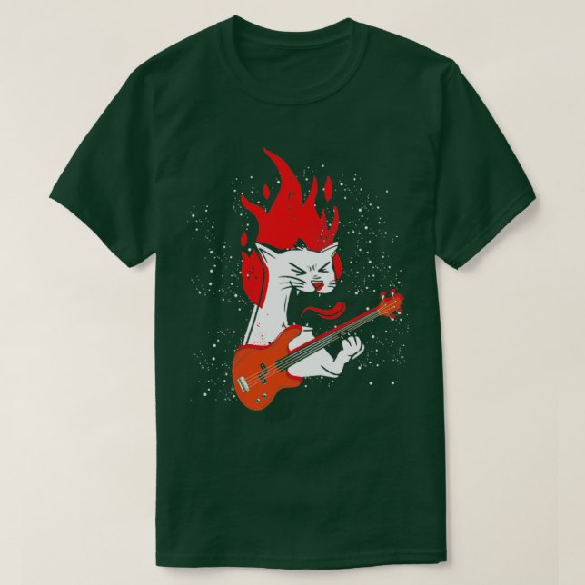 Camiseta Guitar de Fire Bass (Diseño del anverso)