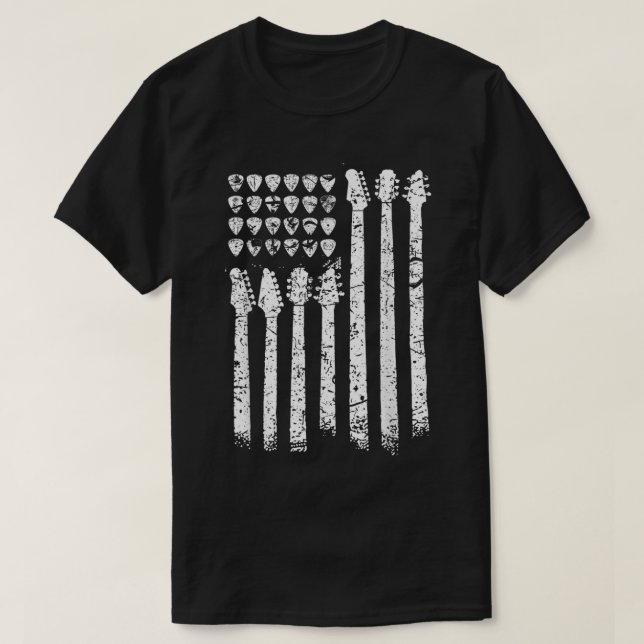 Camiseta Guitar Flag Picks Music Art (Diseño del anverso)