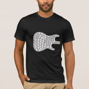 Camiseta Guitar_Front esquelético y parte posterior