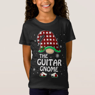 Camiseta Guitar Gnome Buffalo Plaid Matemático Grupo C