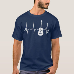 Camiseta Guitar Heartbeat Guitar Player Music Band Guitaris
