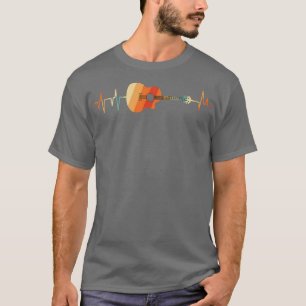 Camiseta Guitar heartbeat shirt, vintage guitar, guitar t s