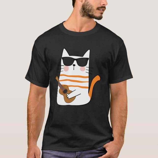 Camiseta Guitar Kitten Kitten (Anverso)