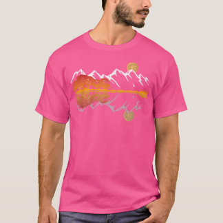 Camiseta Guitar Lago Montaña Reflejos Sombra Amor Guita