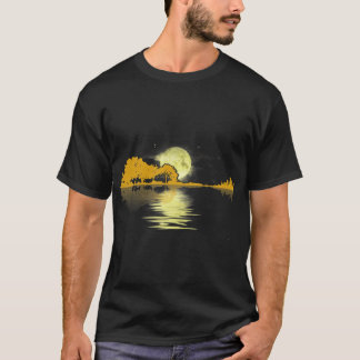 Camiseta Guitar Lake Shadow Love Guitar T-Shirt T-Shirt