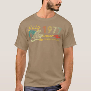 Camiseta Guitar Lover 45 Year Old Gifts July 1977 Limited E