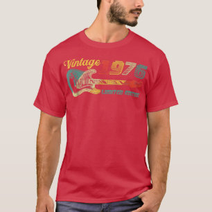 Camiseta Guitar Lover 46 Year Old Vintage 1976 Limited Edit