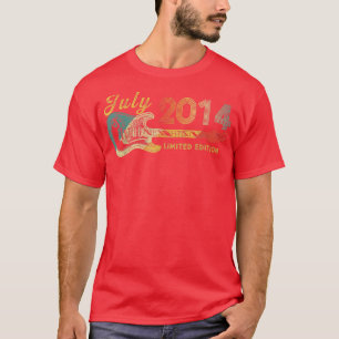 Camiseta Guitar Lover 8 Year Old Gifts July 2014 Limited Ed