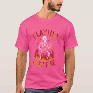 Camiseta Guitar Lover Autumn Vibes Spooky Season Haunted Fa
