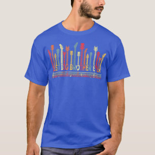 Camiseta Guitar Lover Best Big Brother Ever Retro Music Fat