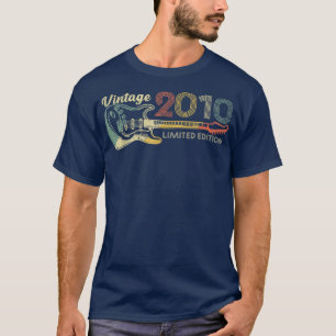 Camiseta Guitar Lover Boys Vintage 2010 Limited de 12 años