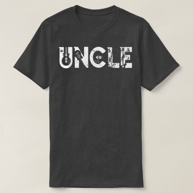 Camiseta Guitar Lover Guitarist Uncle Funny Music Father's  (Diseño del anverso)