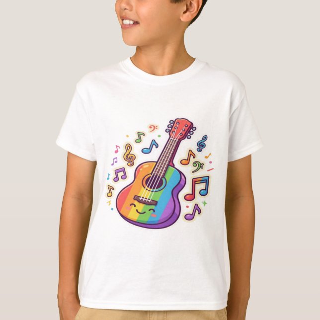 Camiseta Guitar Lover – Minimalist Music Illustration Desig (Anverso)
