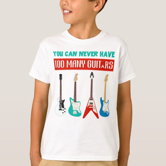 Camiseta Guitar Lover | Nunca Se Puede Tener A Muchos Guita (Anverso)