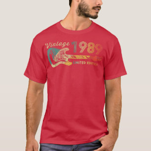 Camiseta Guitar Lover Regalos De 33 Años Vintage Limite 198