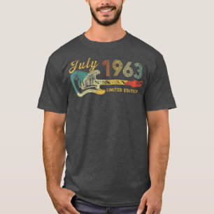 Camiseta Guitar Lover Regalos De 59 Años Julio 1963 Limited