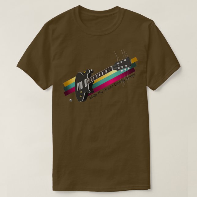 Camiseta Guitar Mientras mi guitarra llora suavemente (Diseño del anverso)