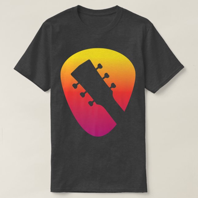 Camiseta Guitar Moonlight Nature Lake Shadow Loves String M (Diseño del anverso)