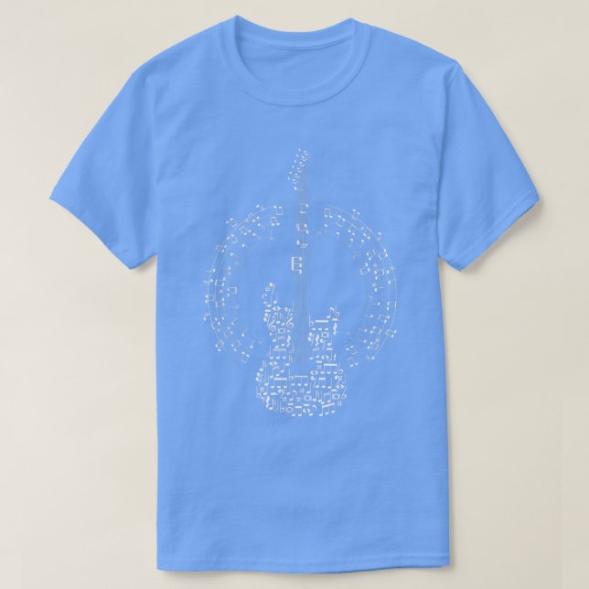 Camiseta Guitar Music Key Notes (Diseño del anverso)