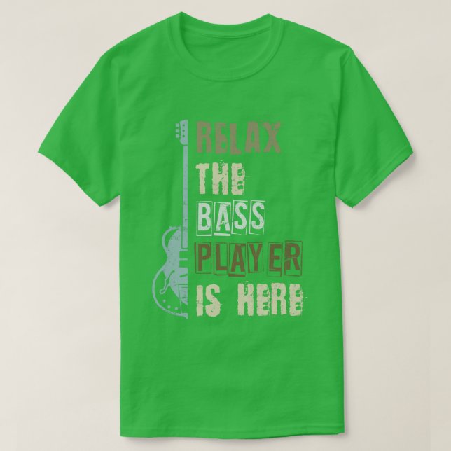 Camiseta Guitar Music Lover Battend Bass Guitar (Diseño del anverso)