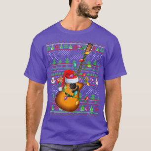 Camiseta Guitar Music Lover Family Matching Ugly Guitar Chr