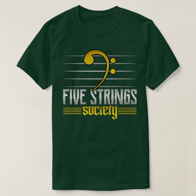 Camiseta Guitar Music Lover Five Strings Society502 (Diseño del anverso)