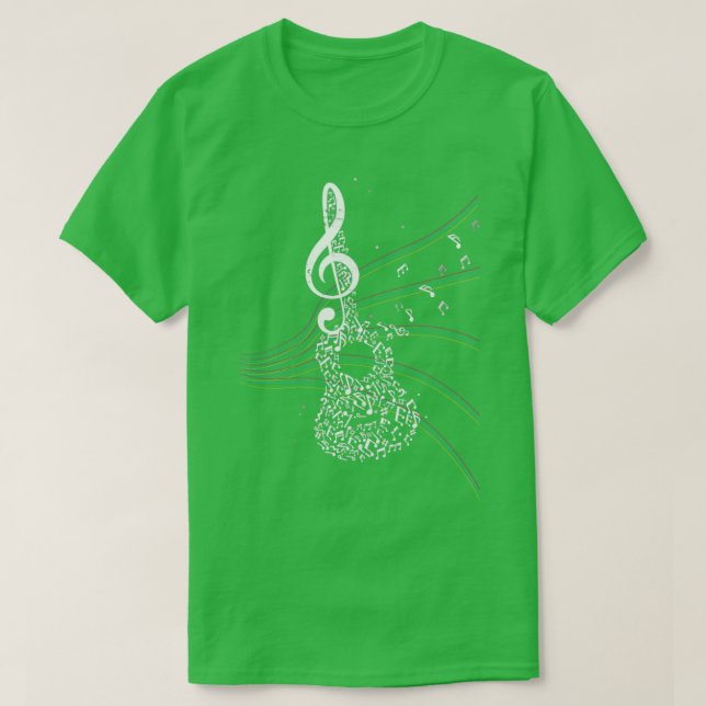 Camiseta Guitar Music Treble Clef (Diseño del anverso)