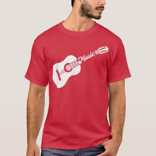 Camiseta Guitar Music Word Art Classical Guitar 1002