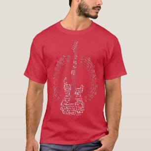 Camiseta Guitar nota diseño impresionante T-Shirt189