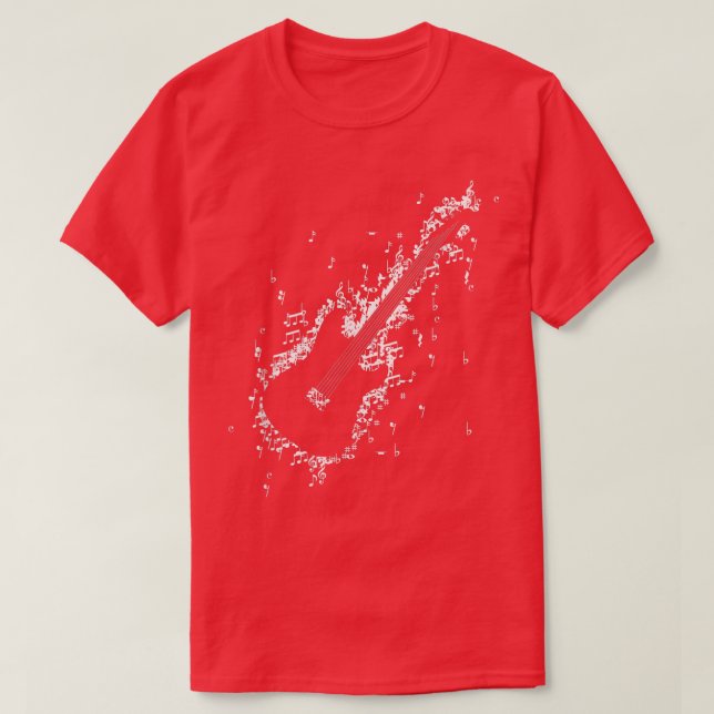 Camiseta Guitar notes awesome design  (Diseño del anverso)