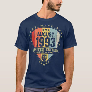 Camiseta Guitar PickLegends Were Born In August 1993 Guitar