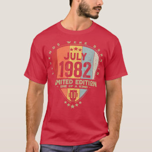 Camiseta Guitar PickLegends Were Born In July 1982 Guitar