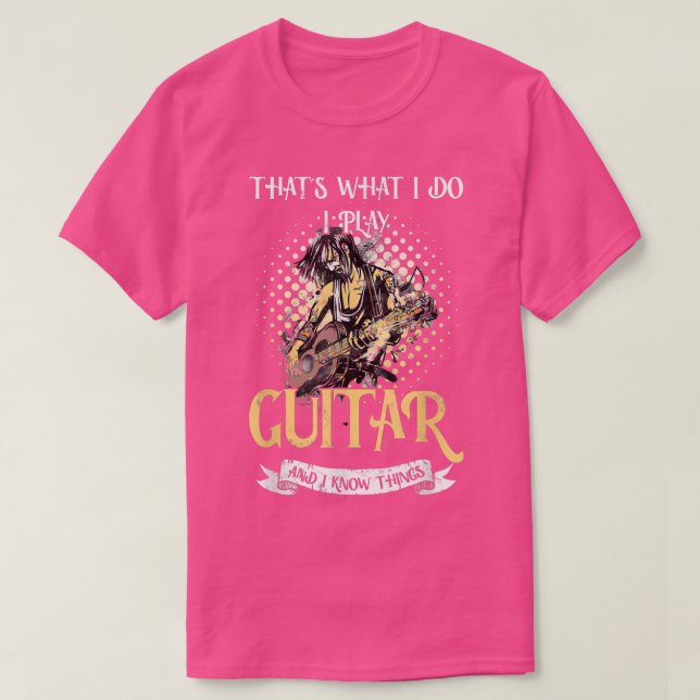 Camiseta Guitar Player Saying Guitarist I Play Guitar And K (Diseño del anverso)