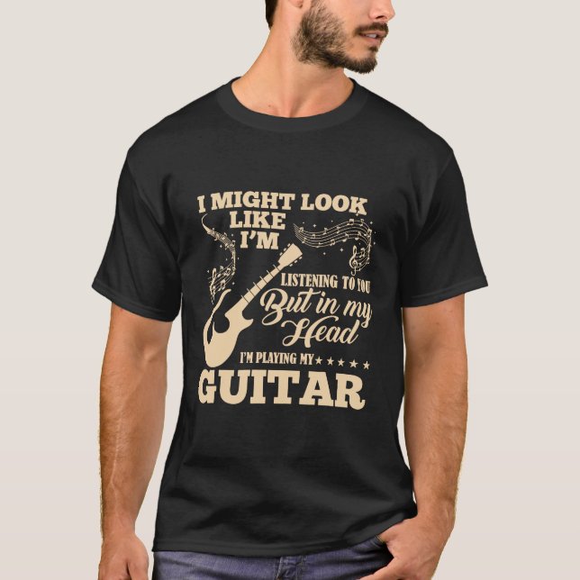 Camiseta Guitar - Podría parecerme a que te escucho Mu (Anverso)