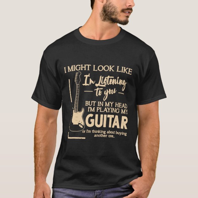 Camiseta Guitar - Podría parecerme a que te escucho Mu (Anverso)