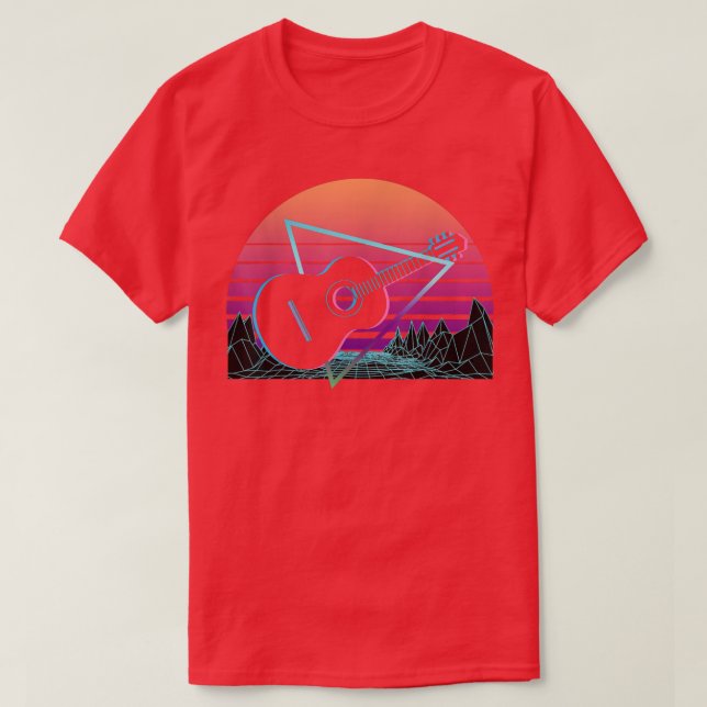 Camiseta Guitar Retro  (Diseño del anverso)